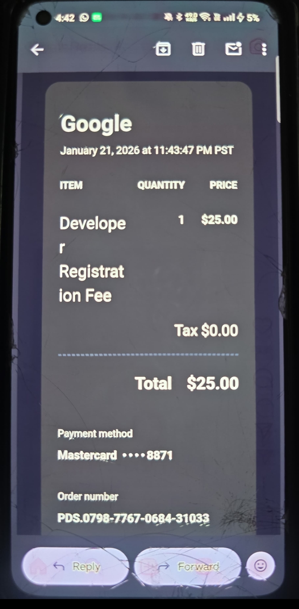 Account Screenshot