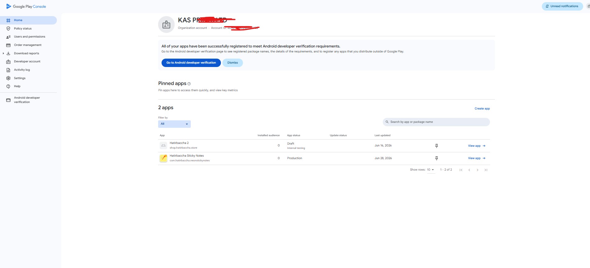 Account Screenshot